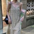 Leopard Print Chiffon A-line Dress