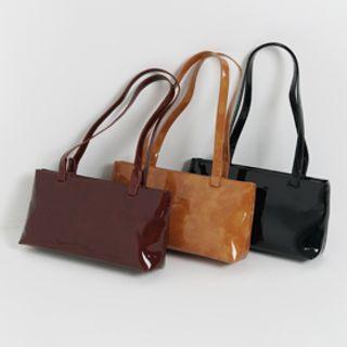 Patent Rectangular Shoulder Bag