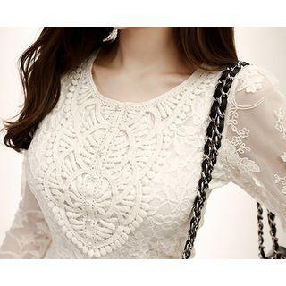 Lace Peplum Blouse