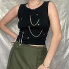 Grommet Chained Tank Top