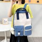 Multi-pocket Color-block Backpack