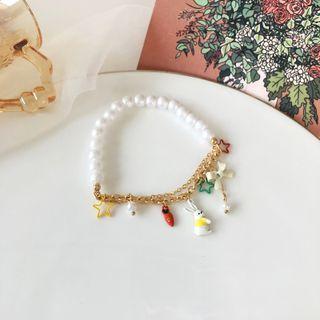 Animal Faux Pearl Bracelet