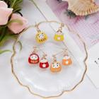 Non-matching Alloy Fortune Cat Dangle Earring