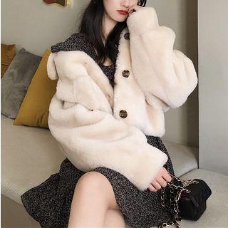Furry Button Coat