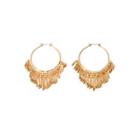 Fringed Hoop Earring 1196 - Gold - One Size
