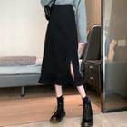 High-waist Ruffle Midi Skirt