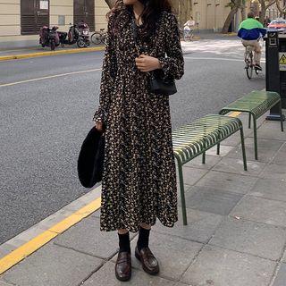 Round-neck Floral Dress As Shown In Figure - One Size
