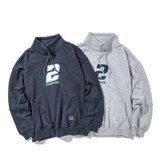 Drawstring Lettering Pullover