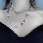 Dice Pendant Beaded Chain Necklace As Shown In Figure - One Size