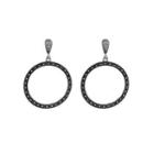 Ring Hollow Earring Black - One Size