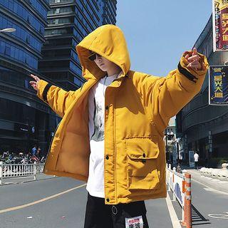 Dual-pocket Hooded Padded Jacket