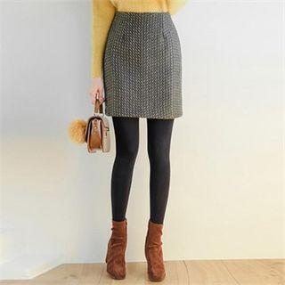 Herringbone H-line Miniskirt