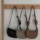 Pleather Baguette Bag With Mini Pouch