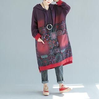 Pocketed Drawstring Hoodie Dress