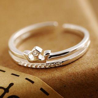 S925 Sterling Silver Rhinestone Crown Earrings