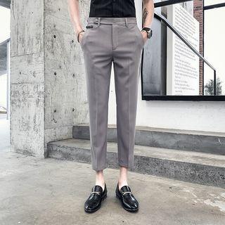 Crop Pinstriped Dress Pants