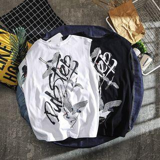 Cranes Print Tank Top