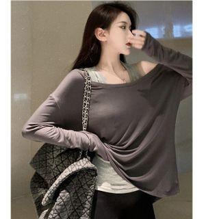 Long-sleeve Cropped T-shirt / Tank Top