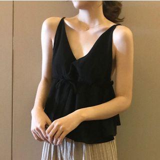 Spaghetti-strap Drawstring Waist Top