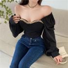 Off Shoulder Chained Top