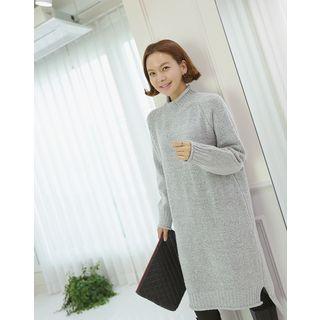 Mock-neck Boxy-fit Sweater Dress