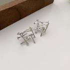 Nail Alloy Earring 1 Pair - Silver - One Size
