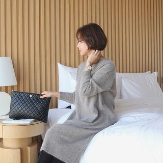 Angora Wool Blend Knit Dress