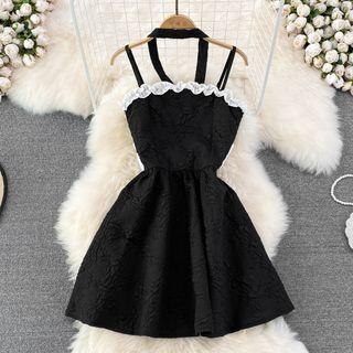 Frilled Halter A-line Dress
