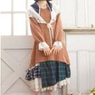 Sailor Collar Lace Long-sleeve Dress