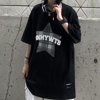 Short-sleeve Star Print Oversized T-shirt
