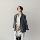 Hidden-button Pocket-detail Jacket