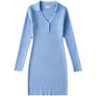 Polo-neck Knit Sheath Dress