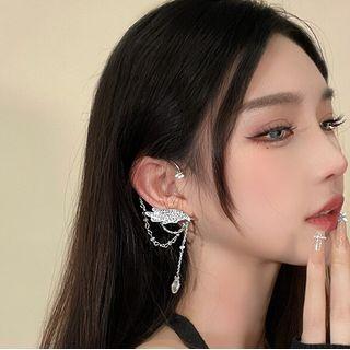 Wings Alloy Cuff Earring 1 Pc - Cuff Earring - Silver - One Size