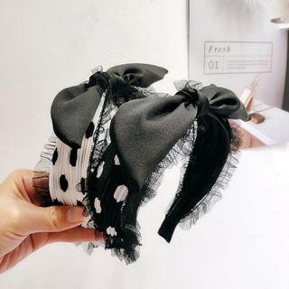Polka Dot Fabric Bow Headband