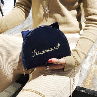 Cat-ears Velvet Crossbody Bag