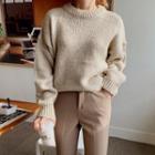Punched-trim Colored Sweater