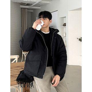 Raglan-sleeve Hooded Padded Jacket