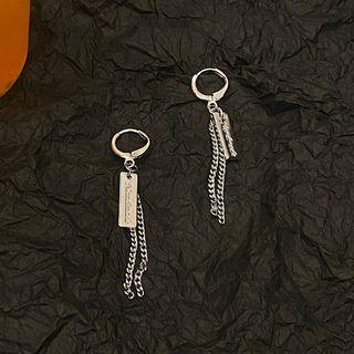 Chain Earring 1 Pair - As Shown In Figure - One Size
