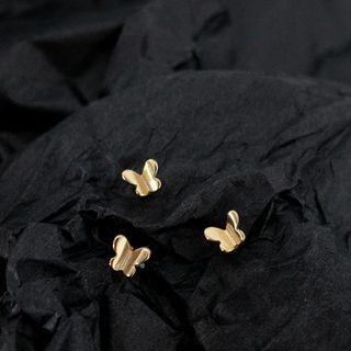 Butterfly Stud Earring 1 Pair - 925silver Earring - One Size