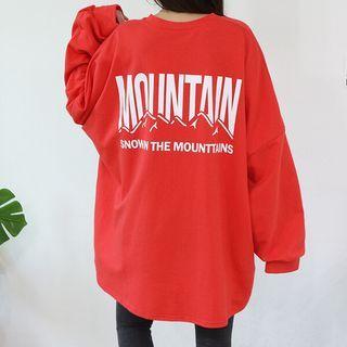 Letter Illustrated Oversized T-shirt