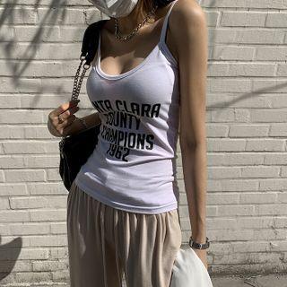 Letter-print Camisole Top