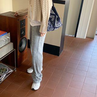 Drawcord Straight Sweatpants