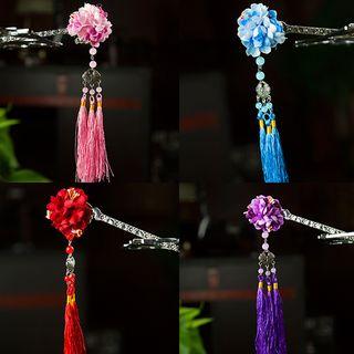 Retro Floral Tassel Hair Stick