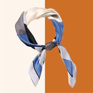 Color Block Square Scarf As Shown In Figure - One Size