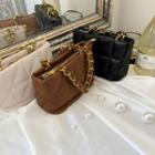 Chain Quilted Tote Bag With Strap