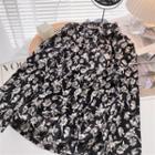 Long-sleeve Print Shirt Black - One Size