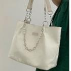 Bow Print Chained Tote Bag