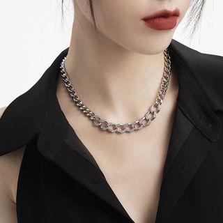 Chunky Rhinestone Alloy Necklace