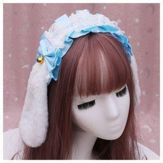 Lace Fluffy Rabbit Ear Headband / Tail / Set