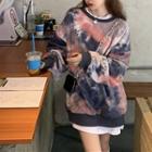 Tie Dye Pullover Gray & Pink - One Size